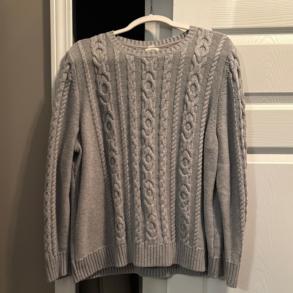 L.L. Bean Classic Gray Crewneck Sweater